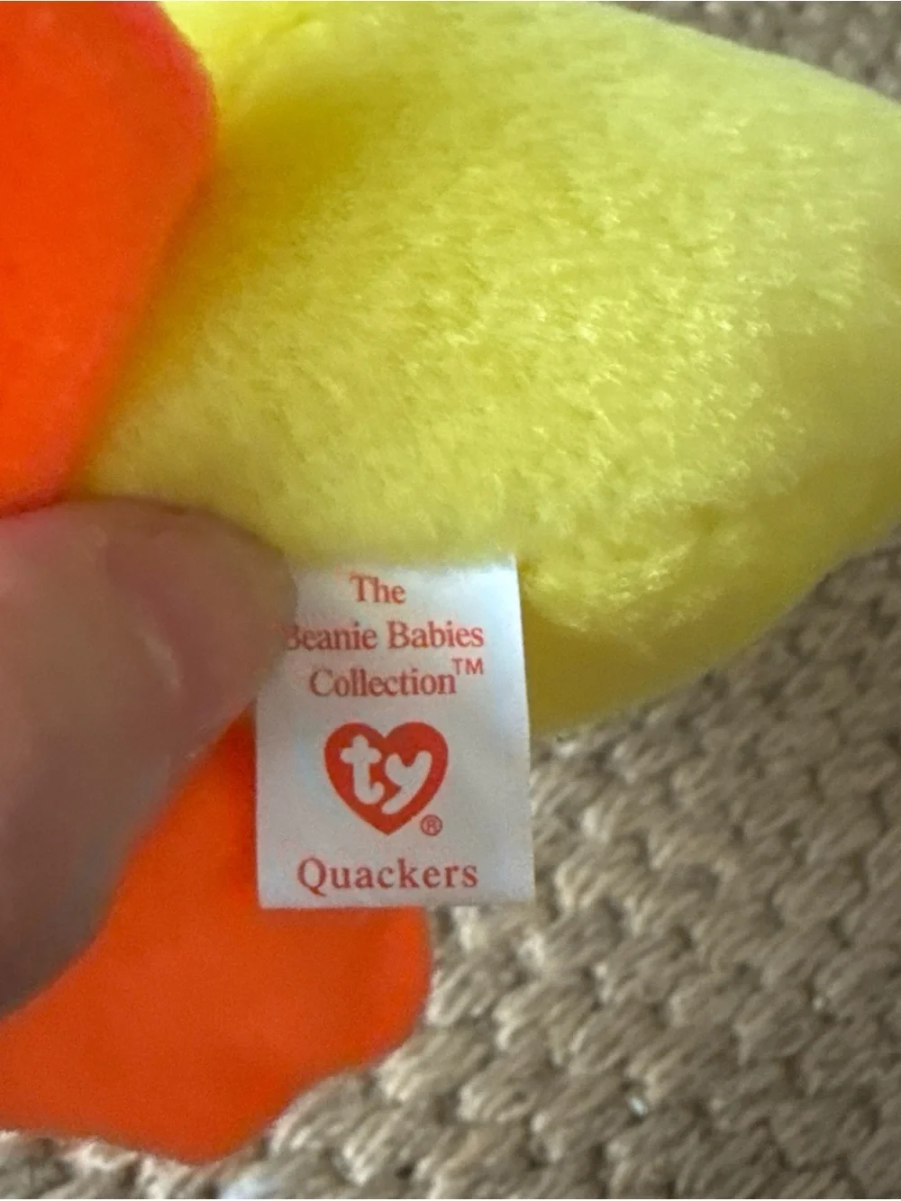 Ty Beanie Baby Quackers w tags
